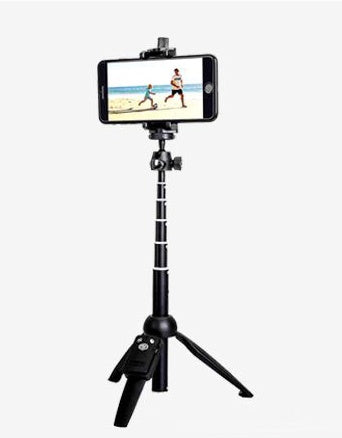 HKM-618003 Portable Anti-Shake Tripod Selfie Stick for Mobile Phones, Compatible with iPhone Models