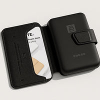 HKM-618195 Slim Wireless Power Bank with Card Holder - Portable Charging Wallet for Qi-Enabled Devices