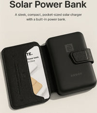 HKM-618195 Slim Wireless Power Bank with Card Holder - Portable Charging Wallet for Qi-Enabled Devices