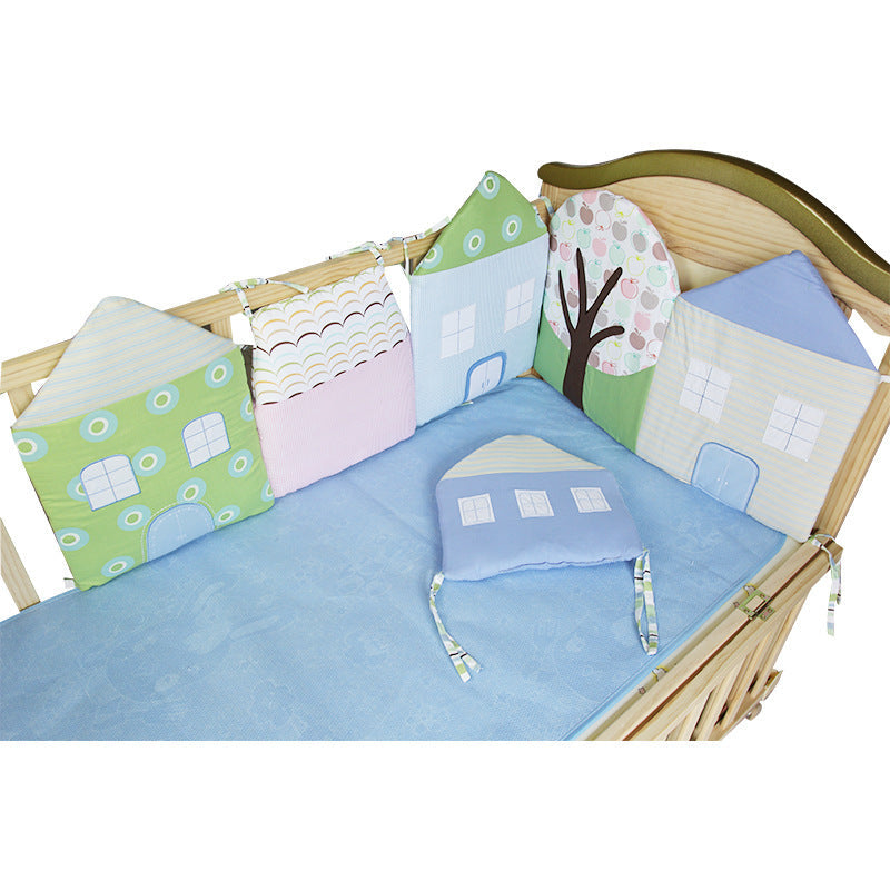 HKM-618259 Cartoon Pattern Cotton Baby Bed Linen - 30x30 Bed Circumference, All-season Use