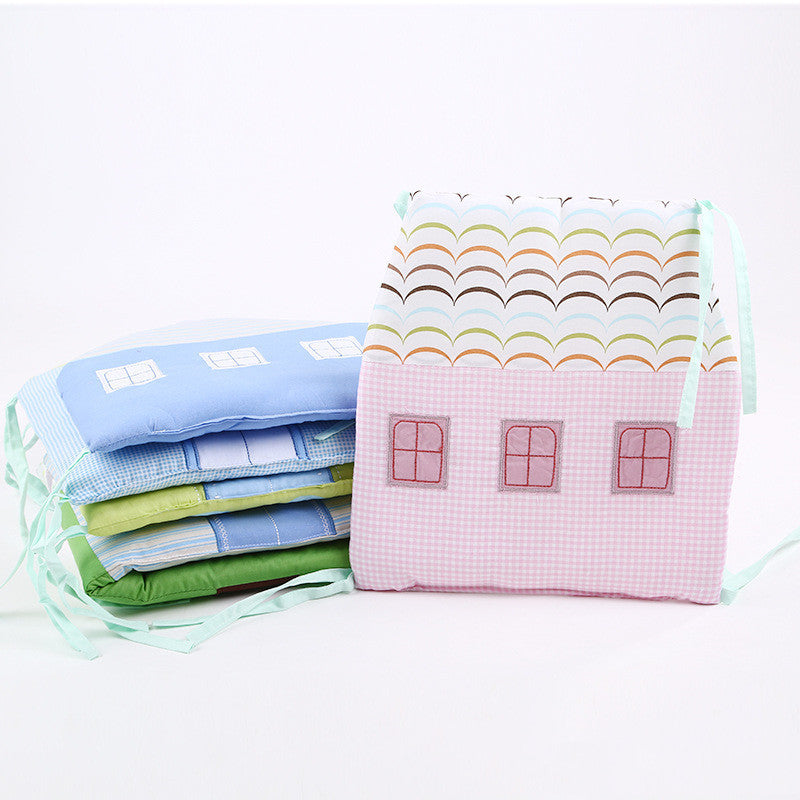 HKM-618259 Cartoon Pattern Cotton Baby Bed Linen - 30x30 Bed Circumference, All-season Use