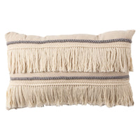 HKM-618323 Nordic Cotton Hemp Tassel Throw Pillow Cover - Square 45x45cm & Rectangular 50x30cm
