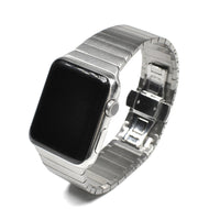 HKM-618451 Stainless Steel Butterfly Buckle Watch Band for Apple Watch Series 1-6, Multiple Colors Available