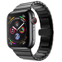 HKM-618451 Stainless Steel Butterfly Buckle Watch Band for Apple Watch Series 1-6, Multiple Colors Available
