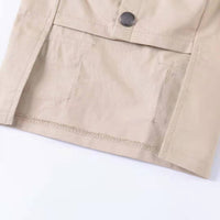 HKM-618515 Cozy Cotton Dog Sweater with Hood for Small Dogs in Khaki and Army Green