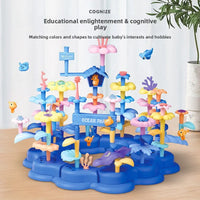 HKM-618515 DIY Ocean World Flower Building Block Toy Set for Creative Children Aged 5-13