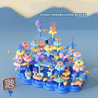 HKM-618515 DIY Ocean World Flower Building Block Toy Set for Creative Children Aged 5-13