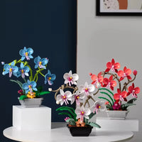 HKM-618579 Building Block Flower Set - Simulated Moth Orchid Educational Toy for Kids, 50 Pieces