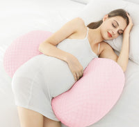 HKM-618771 Adjustable Multifunctional Pregnancy Pillow - 100% Cotton Cover, High Elastic Cotton Filling, Antibacterial Liner