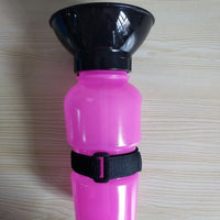 HKM-618963 Portable 20oz Pet Water Bottle with Squeeze Bowl for Dogs and Cats - Travel Dispenser for Outdoor Use
