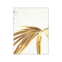 HKM-619091 Canvas Wall Art - Nordic Modern Design with Gold Foil Beach Theme, Oil on Canvas, 0.5cm White Border