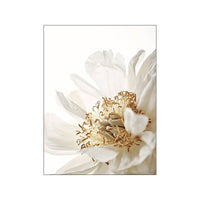 HKM-619091 Canvas Wall Art - Nordic Modern Design with Gold Foil Beach Theme, Oil on Canvas, 0.5cm White Border