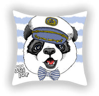 HKM-619155 Blue Series Pet Sofa Pillow Cover - Cartoon Car Print, Short Plush, 45x45cm