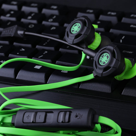 HKM-619155 In-Ear Gaming Headset with Microphone and Enhanced Sound Quality for E-Sports and Music