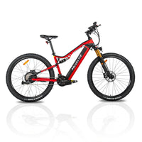 HKM-619411 29-Inch Full Suspension Electric Mountain Bike with Aluminum Alloy Frame and 27 Speed Gears