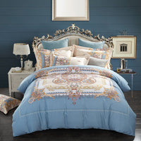 HKM-619411 Pure Cotton Four-Piece Bedding Set - Soft Sanding Fabric, Quilt Cover 200x230cm, Includes Pillowcases and Sheet