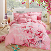 HKM-619411 Pure Cotton Four-Piece Bedding Set - Soft Sanding Fabric, Quilt Cover 200x230cm, Includes Pillowcases and Sheet