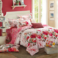 HKM-619411 Pure Cotton Four-Piece Bedding Set - Soft Sanding Fabric, Quilt Cover 200x230cm, Includes Pillowcases and Sheet