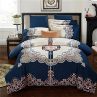 HKM-619411 Pure Cotton Four-Piece Bedding Set - Soft Sanding Fabric, Quilt Cover 200x230cm, Includes Pillowcases and Sheet