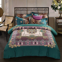 HKM-619411 Pure Cotton Four-Piece Bedding Set - Soft Sanding Fabric, Quilt Cover 200x230cm, Includes Pillowcases and Sheet