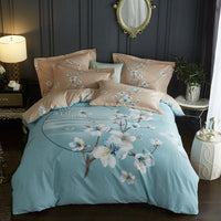 HKM-619411 Pure Cotton Four-Piece Bedding Set - Soft Sanding Fabric, Quilt Cover 200x230cm, Includes Pillowcases and Sheet