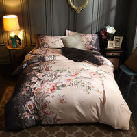 HKM-619411 Pure Cotton Four-Piece Bedding Set - Soft Sanding Fabric, Quilt Cover 200x230cm, Includes Pillowcases and Sheet