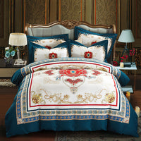 HKM-619411 Pure Cotton Four-Piece Bedding Set - Soft Sanding Fabric, Quilt Cover 200x230cm, Includes Pillowcases and Sheet