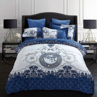 HKM-619411 Pure Cotton Four-Piece Bedding Set - Soft Sanding Fabric, Quilt Cover 200x230cm, Includes Pillowcases and Sheet