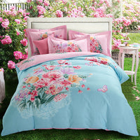HKM-619411 Pure Cotton Four-Piece Bedding Set - Soft Sanding Fabric, Quilt Cover 200x230cm, Includes Pillowcases and Sheet