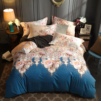 HKM-619411 Pure Cotton Four-Piece Bedding Set - Soft Sanding Fabric, Quilt Cover 200x230cm, Includes Pillowcases and Sheet