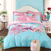 HKM-619411 Pure Cotton Four-Piece Bedding Set - Soft Sanding Fabric, Quilt Cover 200x230cm, Includes Pillowcases and Sheet