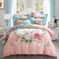 HKM-619411 Pure Cotton Four-Piece Bedding Set - Soft Sanding Fabric, Quilt Cover 200x230cm, Includes Pillowcases and Sheet
