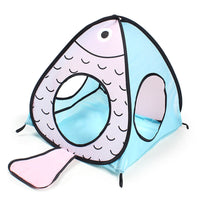 HKM-619603 Foldable Cat Tent and Fish Tunnel Play Set for Pets