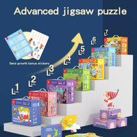 HKM-619667 Early Education Cartoon Jigsaw Puzzle Set for Ages 2-4 - 50+ Pieces, Fun Learning Activity