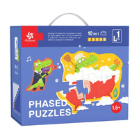 HKM-619667 Early Education Cartoon Jigsaw Puzzle Set for Ages 2-4 - 50+ Pieces, Fun Learning Activity