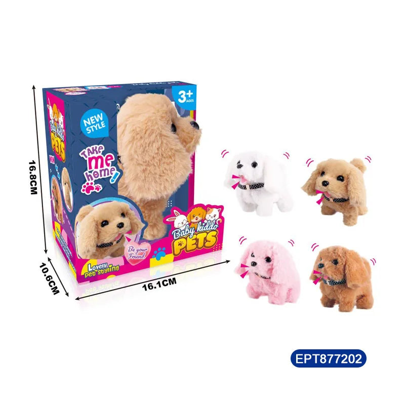 Electronic Plush Dog Toy with Sound for Children 5-7 Years - Battery Operated, Soft Plush Material