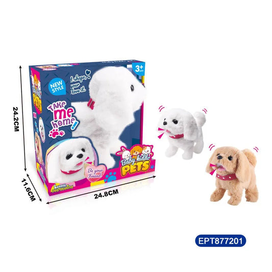 Electronic Plush Dog Toy with Sound for Children 5-7 Years - Battery Operated, Soft Plush Material