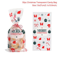 HKM-619859 Christmas Gift Candy Bags - OPP Plastic, Double Layer, 13x27cm