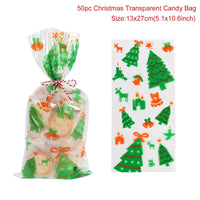 HKM-619859 Christmas Gift Candy Bags - OPP Plastic, Double Layer, 13x27cm