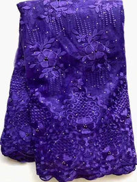 HKM-619923 Cotton Lace Embroidery Fabric - 100% Polyester, 145cm Wide, Ideal for Spring & Summer Projects