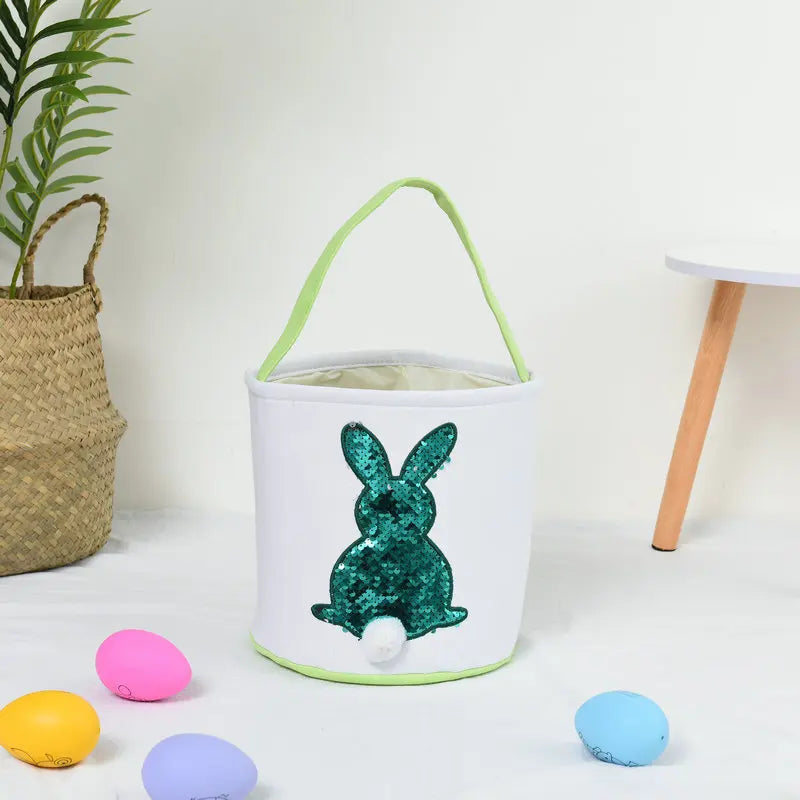 HKM-619923 Easter Bunny Plush Basket Decor for Kids - Ideal for Home Decoration and Craft Gift