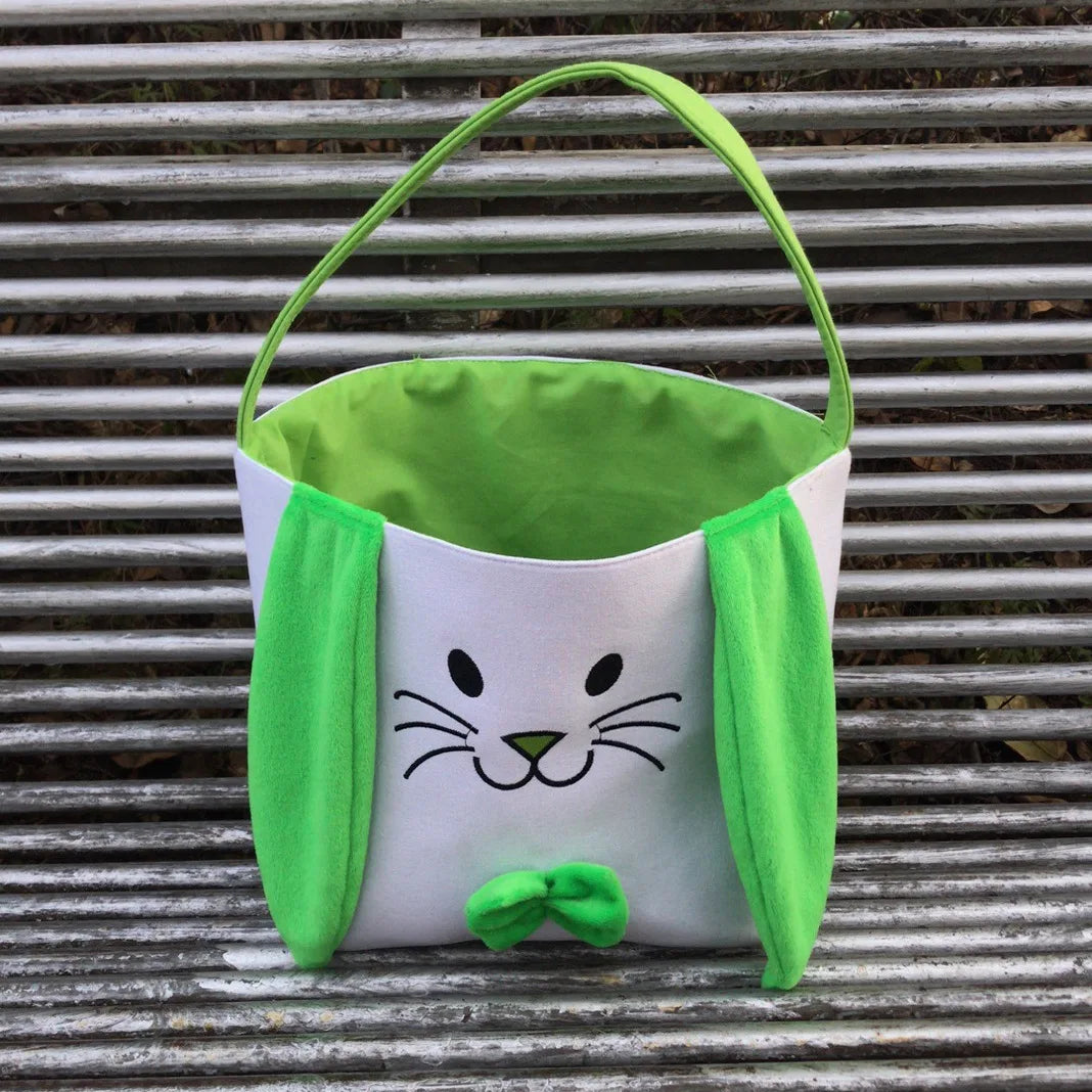 HKM-619923 Easter Bunny Plush Basket Decor for Kids - Ideal for Home Decoration and Craft Gift