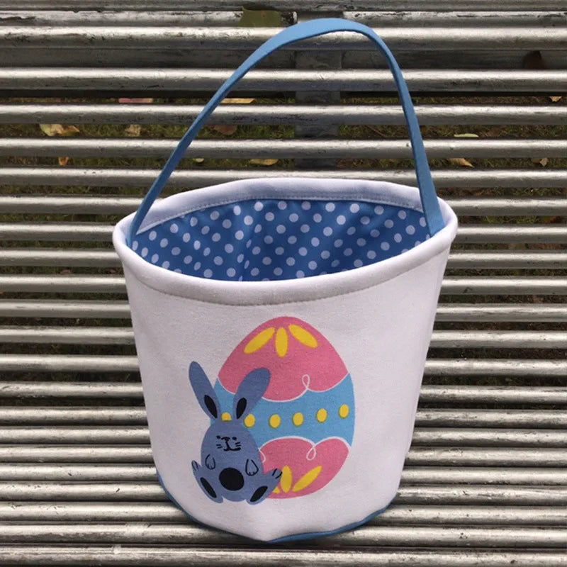 HKM-619923 Easter Bunny Plush Basket Decor for Kids - Ideal for Home Decoration and Craft Gift