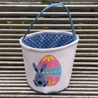 HKM-619923 Easter Bunny Plush Basket Decor for Kids - Ideal for Home Decoration and Craft Gift