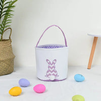 HKM-619923 Easter Bunny Plush Basket Decor for Kids - Ideal for Home Decoration and Craft Gift