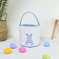 HKM-619923 Easter Bunny Plush Basket Decor for Kids - Ideal for Home Decoration and Craft Gift