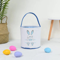 HKM-619923 Easter Bunny Plush Basket Decor for Kids - Ideal for Home Decoration and Craft Gift