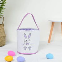 HKM-619923 Easter Bunny Plush Basket Decor for Kids - Ideal for Home Decoration and Craft Gift