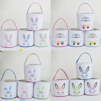 HKM-619923 Easter Bunny Plush Basket Decor for Kids - Ideal for Home Decoration and Craft Gift