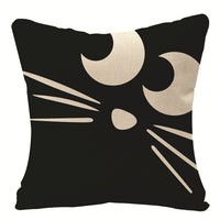 HKM-619923 Halloween-Themed Linen Print Pillowcase in Various Designs